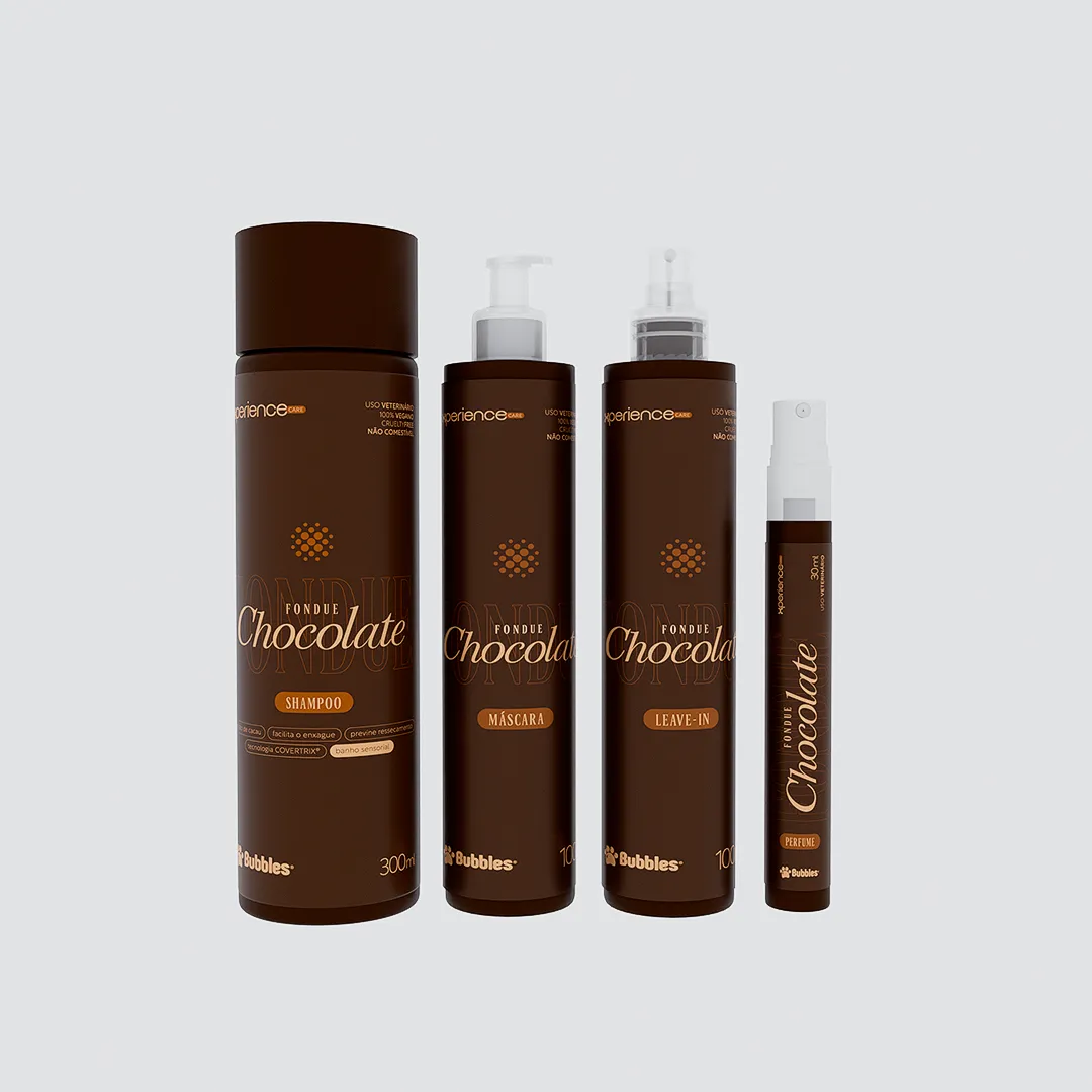 KIT PET FONDUE DE CHOCOLATE XPERIENCE CARE (4 ITENS)