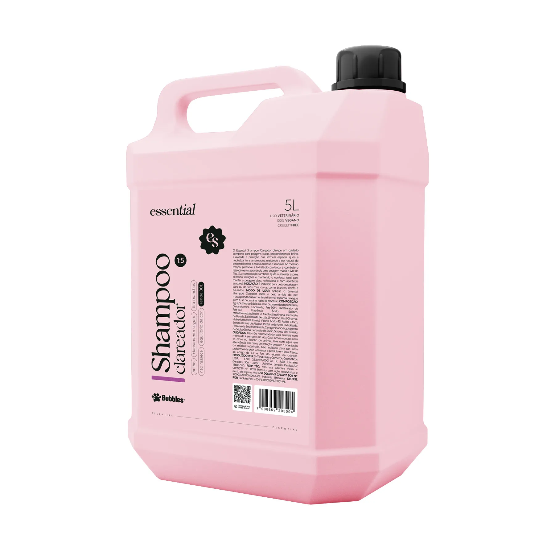 SHAMPOO PET CLAREADOR ESSENTIAL 5L (1:5)